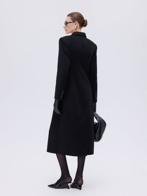 Double-Breasted Wool CAlpaca Coat